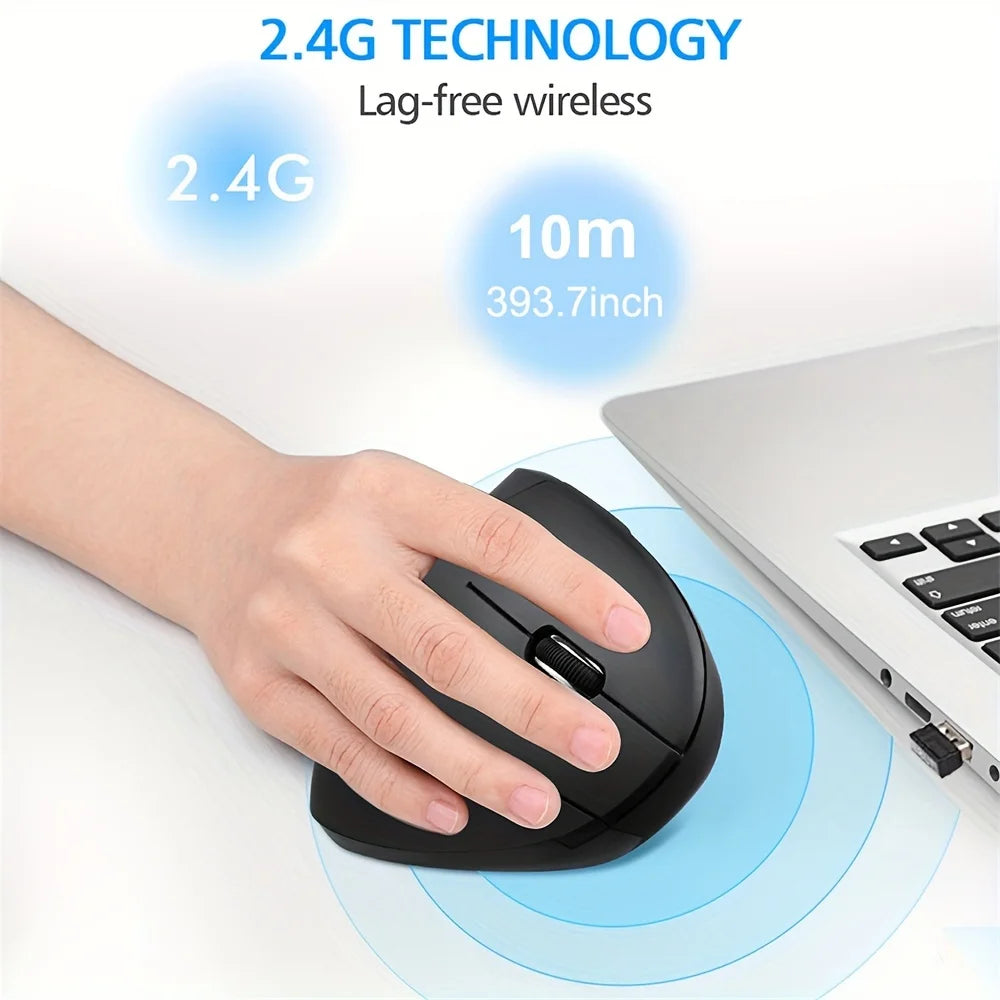 Ergonomic Vertical RGB Gaming Mouse