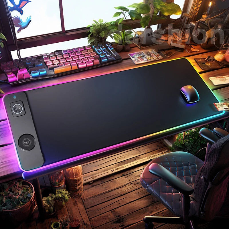 3-in-1 Wireless Charging Gaming Desk Mat