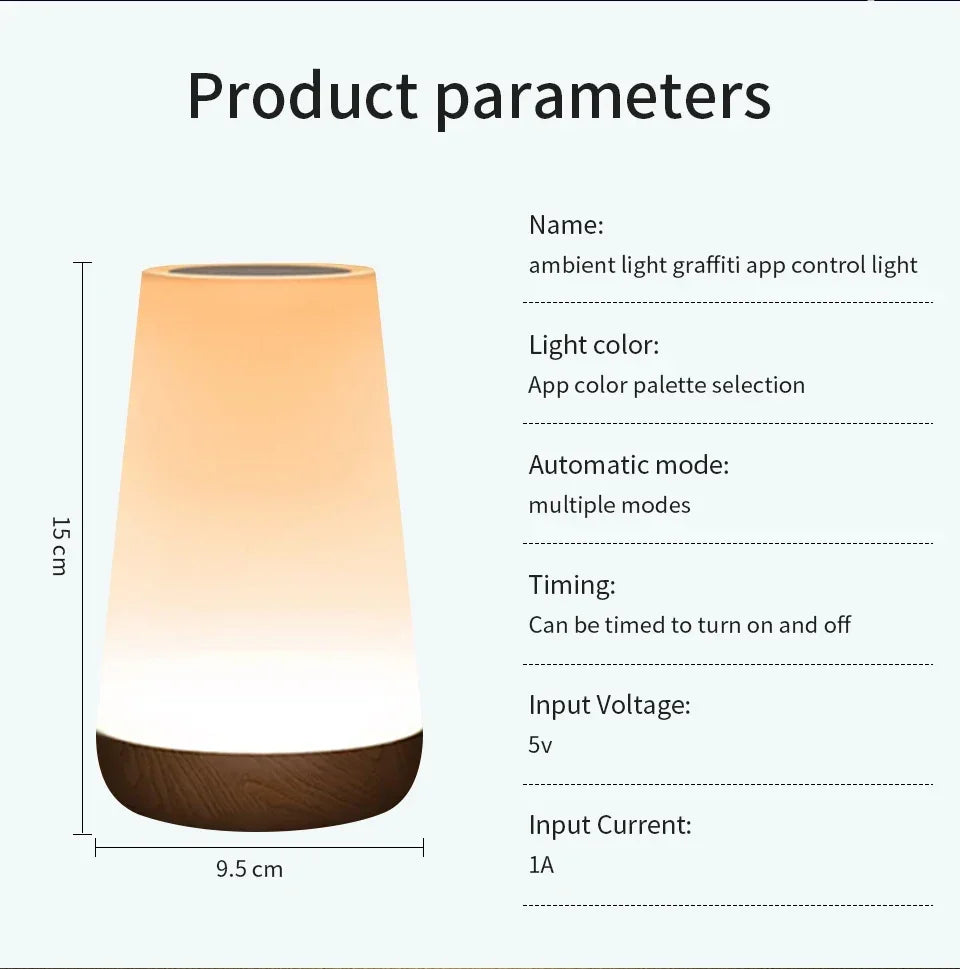 Smart RGB Dimmable Night Lamp