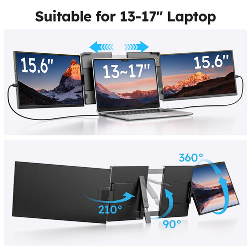 15.6" Triple Screen Laptop Extender