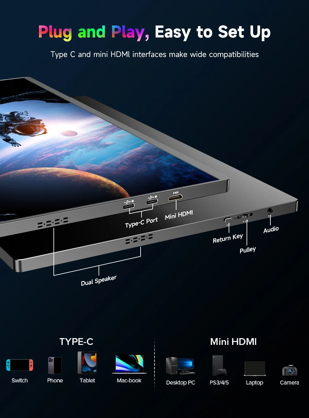 UPERFECT 4K 16" Portable Monitor