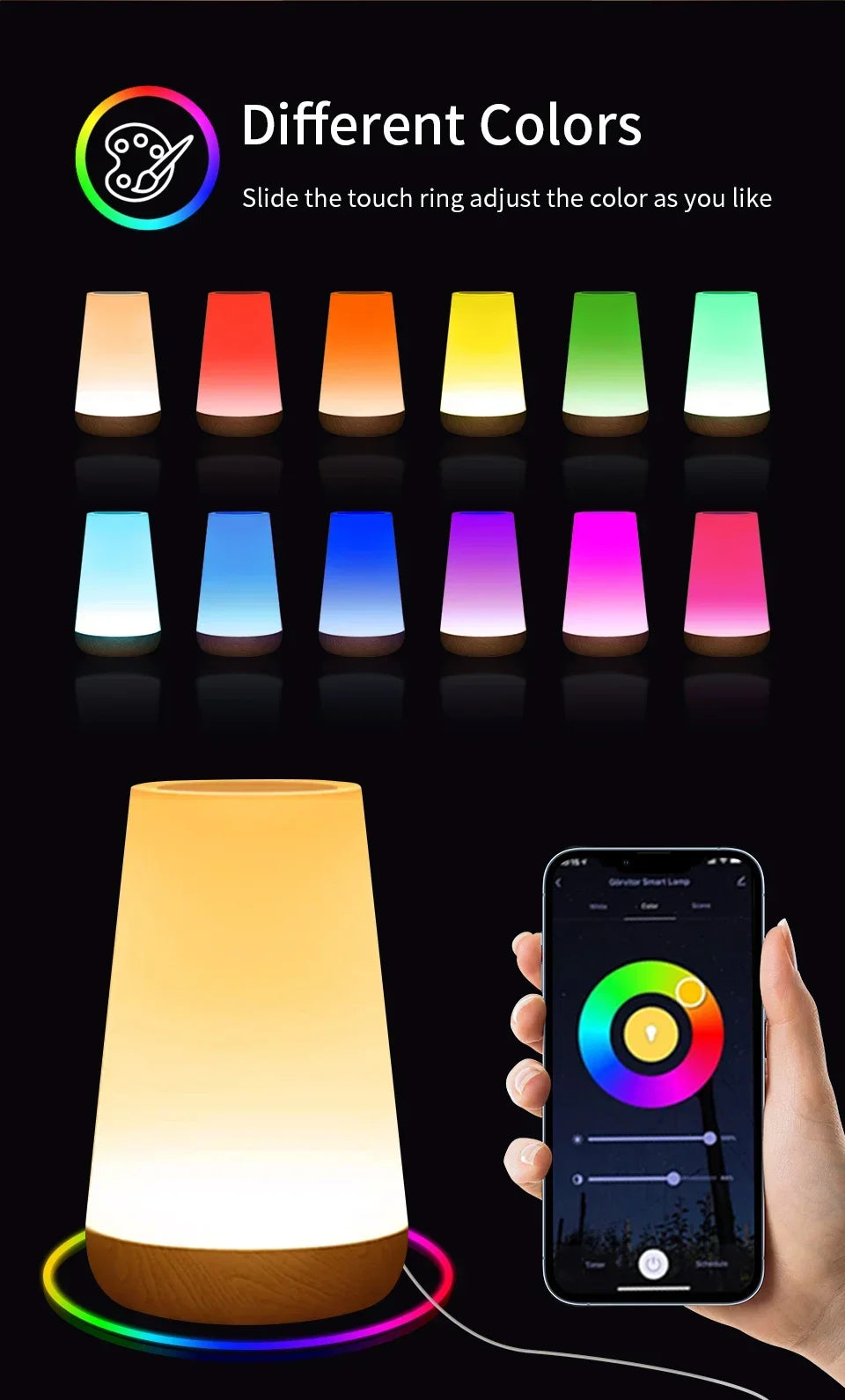 Smart RGB Dimmable Night Lamp