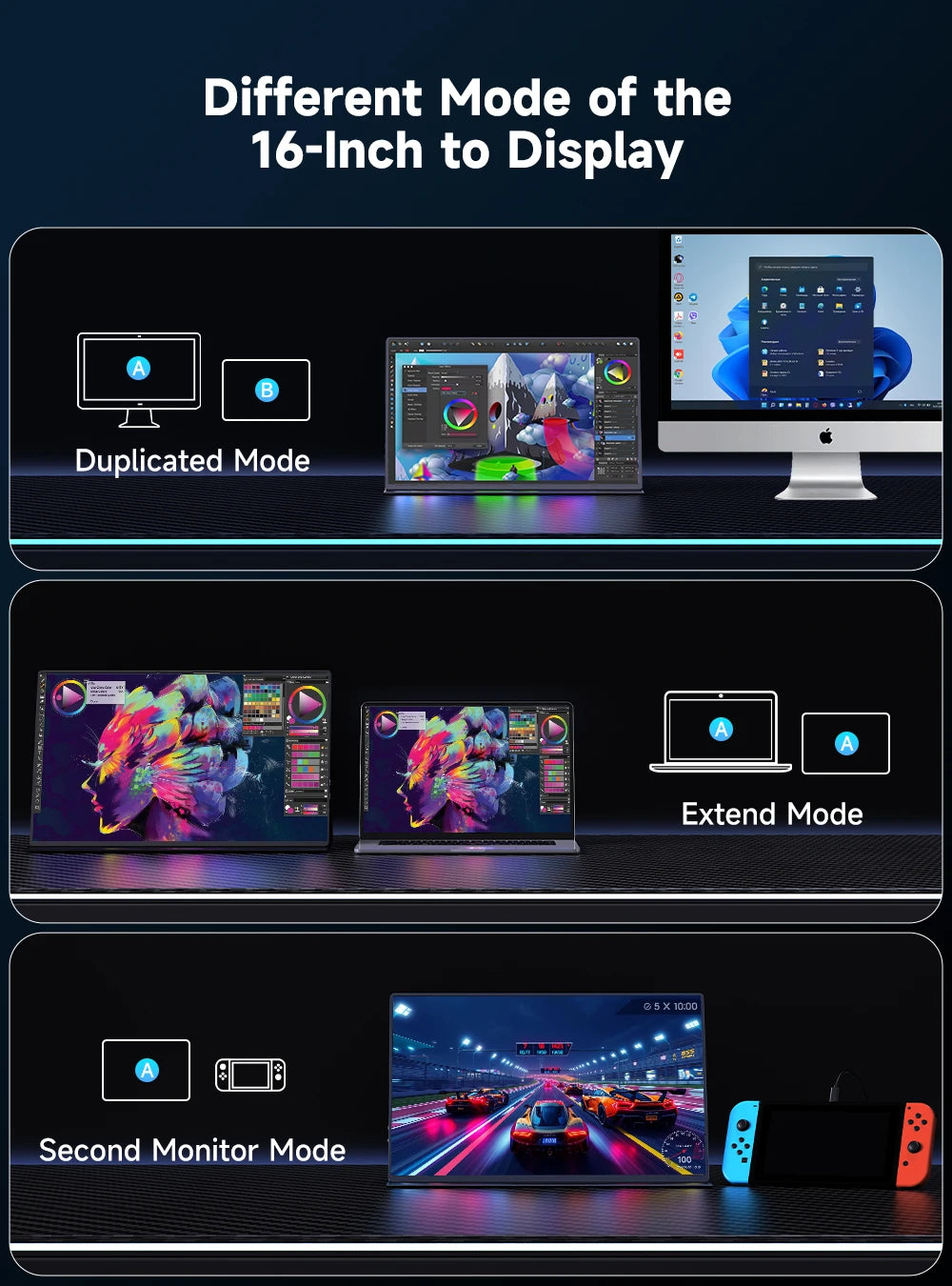 UPERFECT 4K 16" Portable Monitor