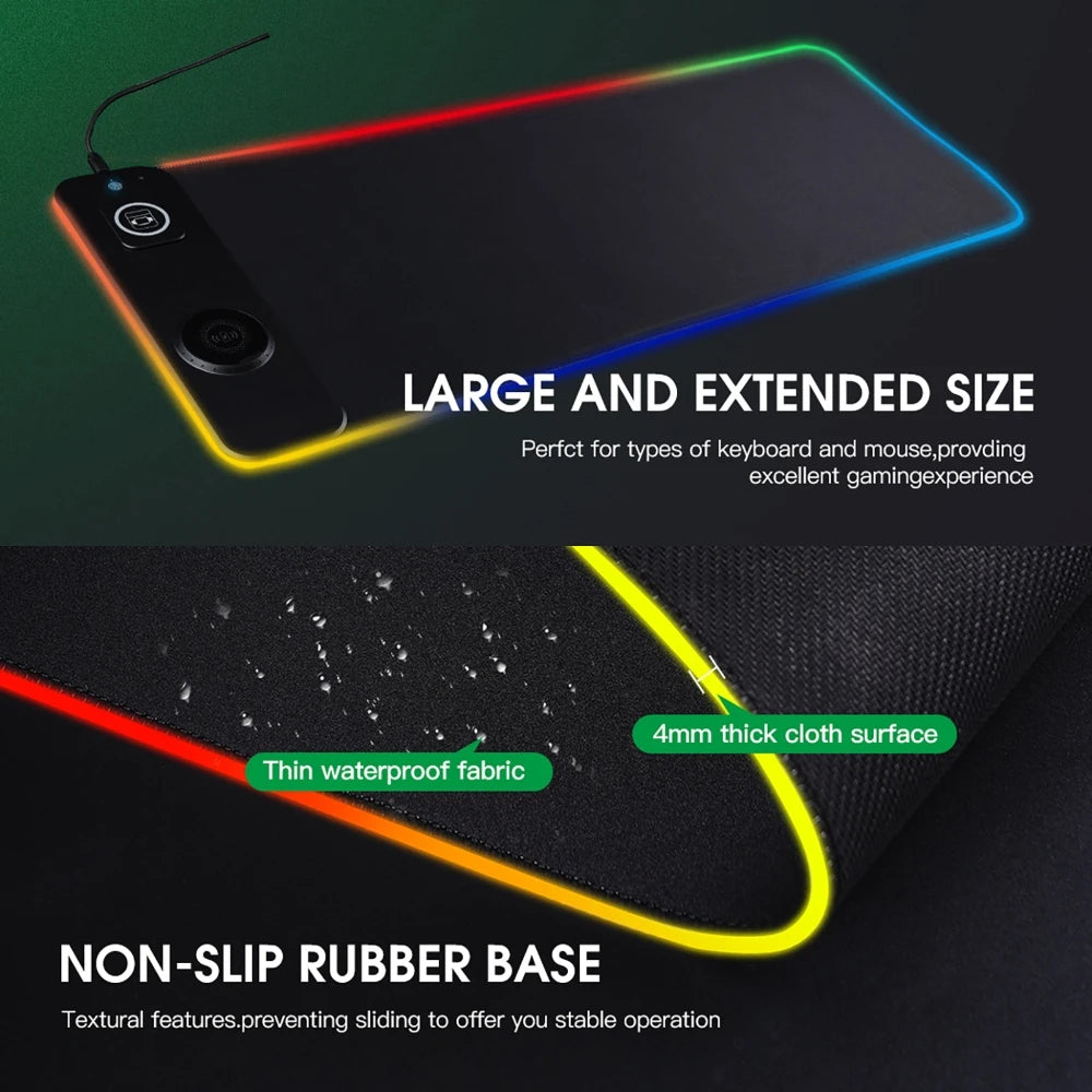 3-in-1 Wireless Charging Gaming Desk Mat
