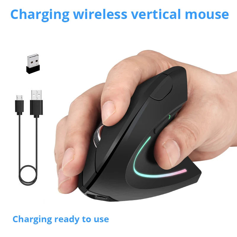 Ergonomic Vertical RGB Gaming Mouse
