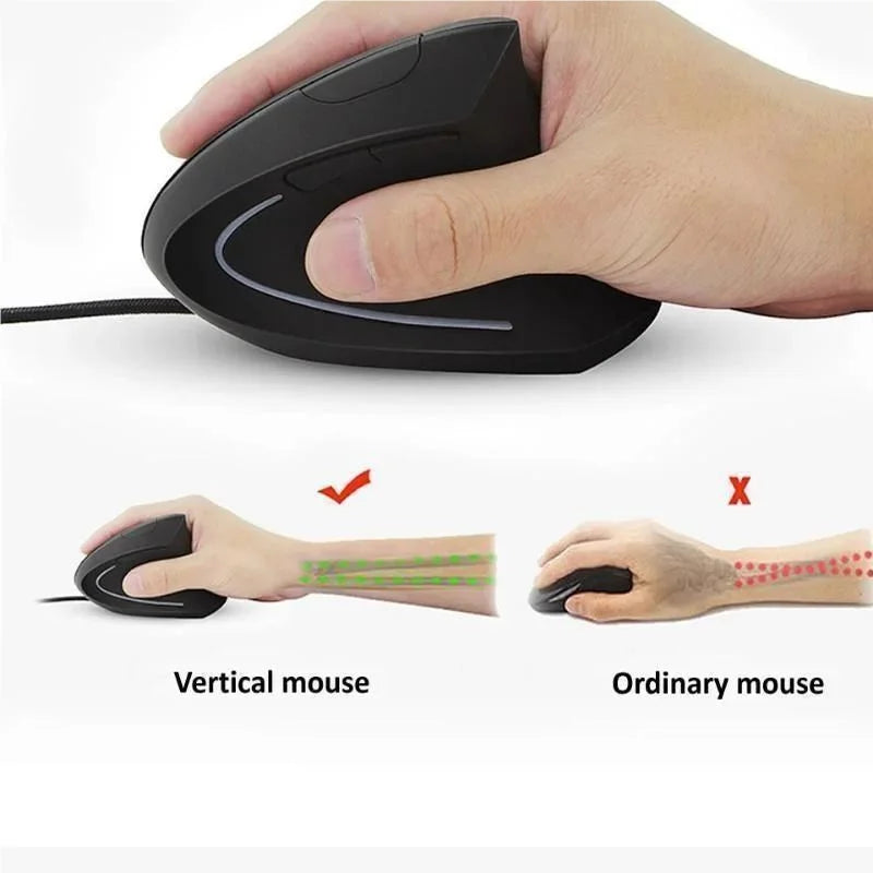 Ergonomic Vertical RGB Gaming Mouse