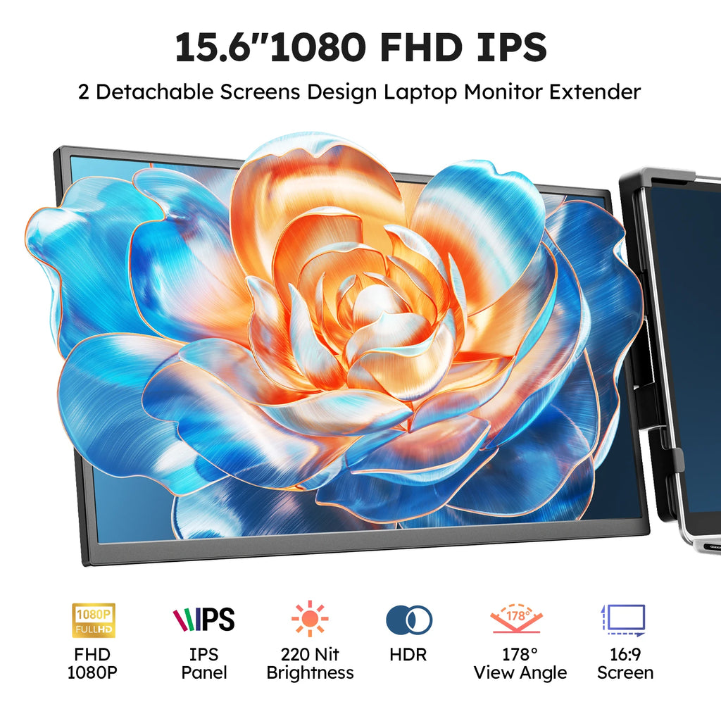 15.6" Triple Screen Laptop Extender